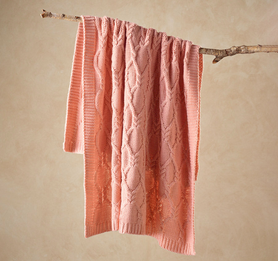 Johnson 130x160cm Throw Rug Blush