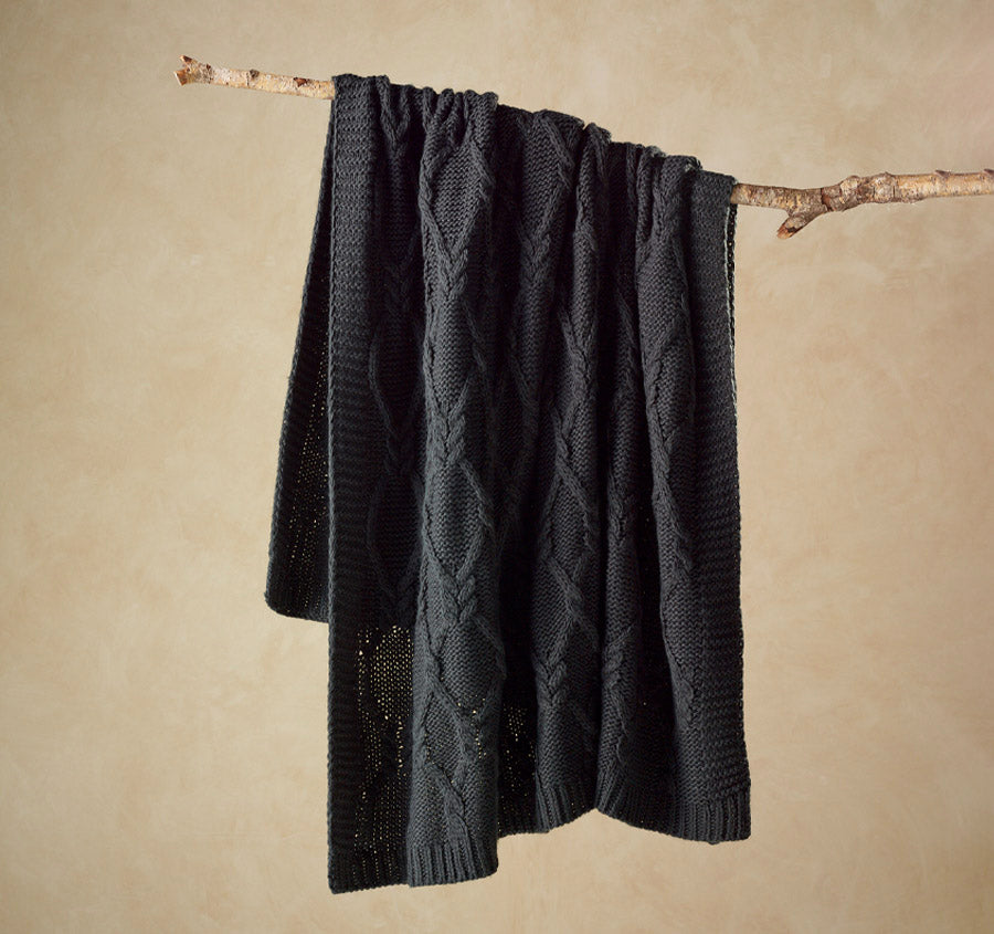 Johnson 130x160cm Throw Rug Charcoal