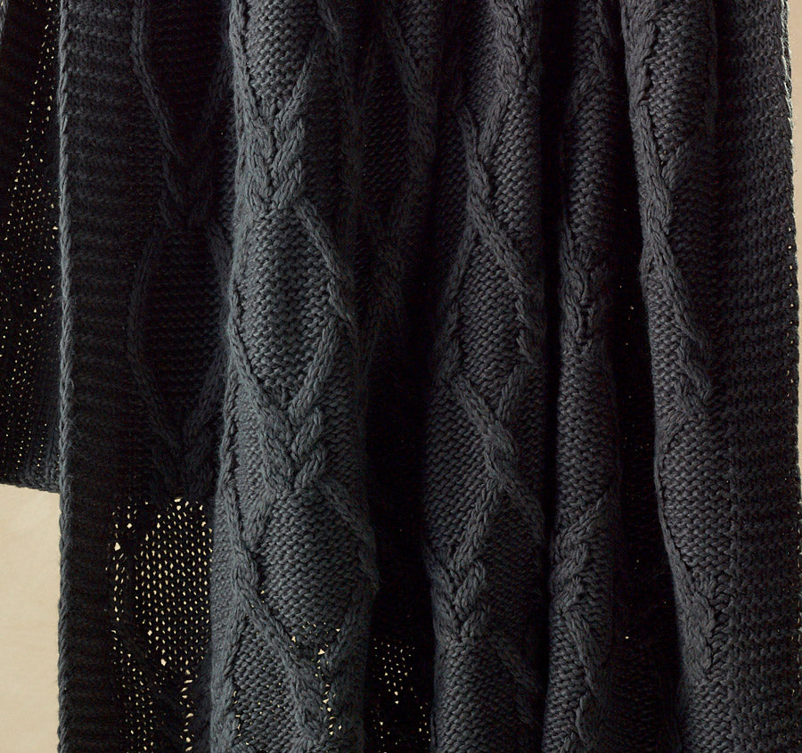Johnson 130x160cm Throw Rug Charcoal