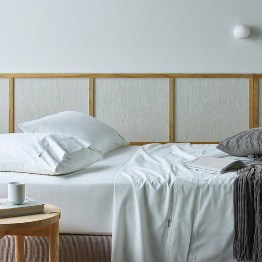 Natural Sleep Recycled Cotton and Bamboo Sheet Set Range White