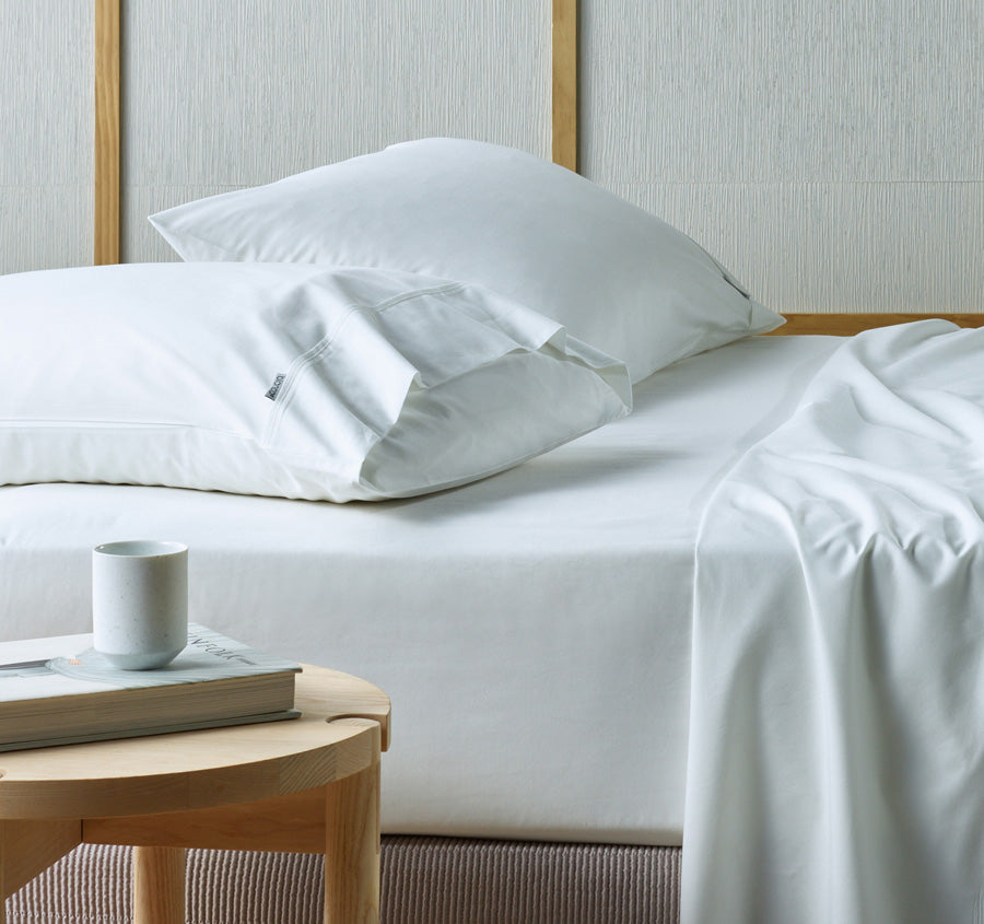 Natural Sleep Recycled Cotton and Bamboo Sheet Set Range White