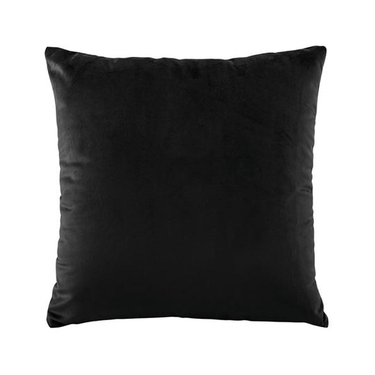 Vivid Coordinates Velvet 43x43cm Filled Cushion Black