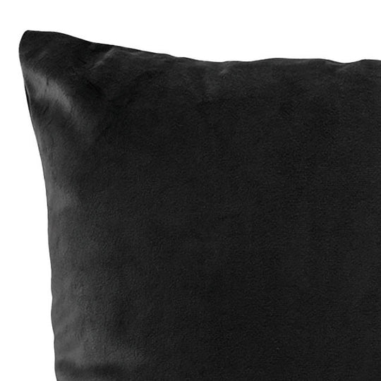 Vivid Coordinates Velvet European Pillowcase Black