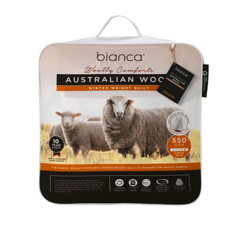 Woolly Comforts 550gsm Winter Australian Wool Quilt Range