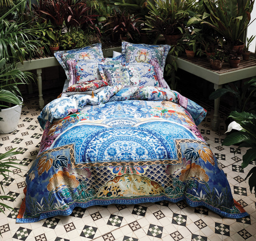Geisha Gateway Quilt Cover Set Range Blue