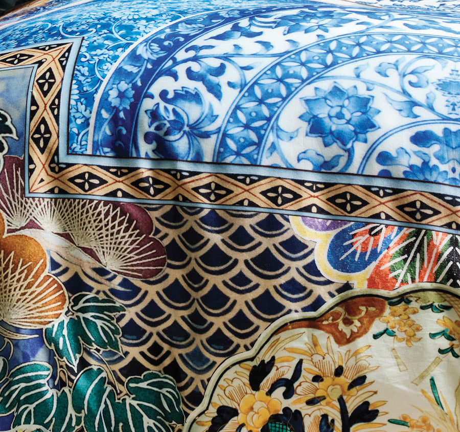 Geisha Gateway Quilt Cover Set Range Blue