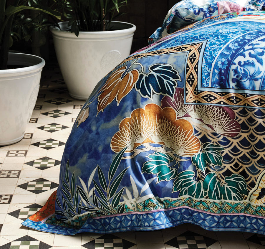 Geisha Gateway Quilt Cover Set Range Blue