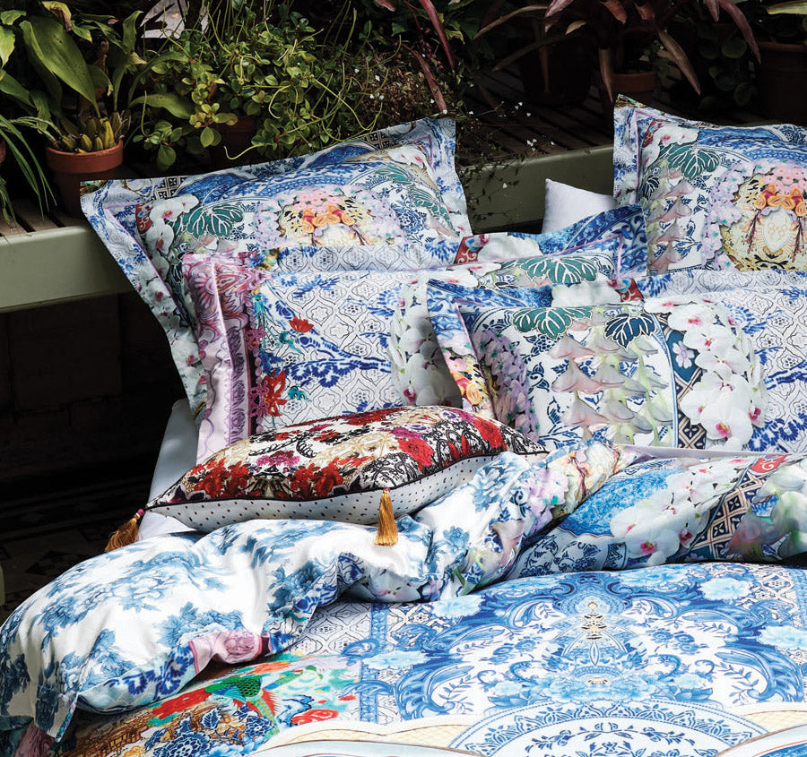 Geisha Gateway Quilt Cover Set Range Blue