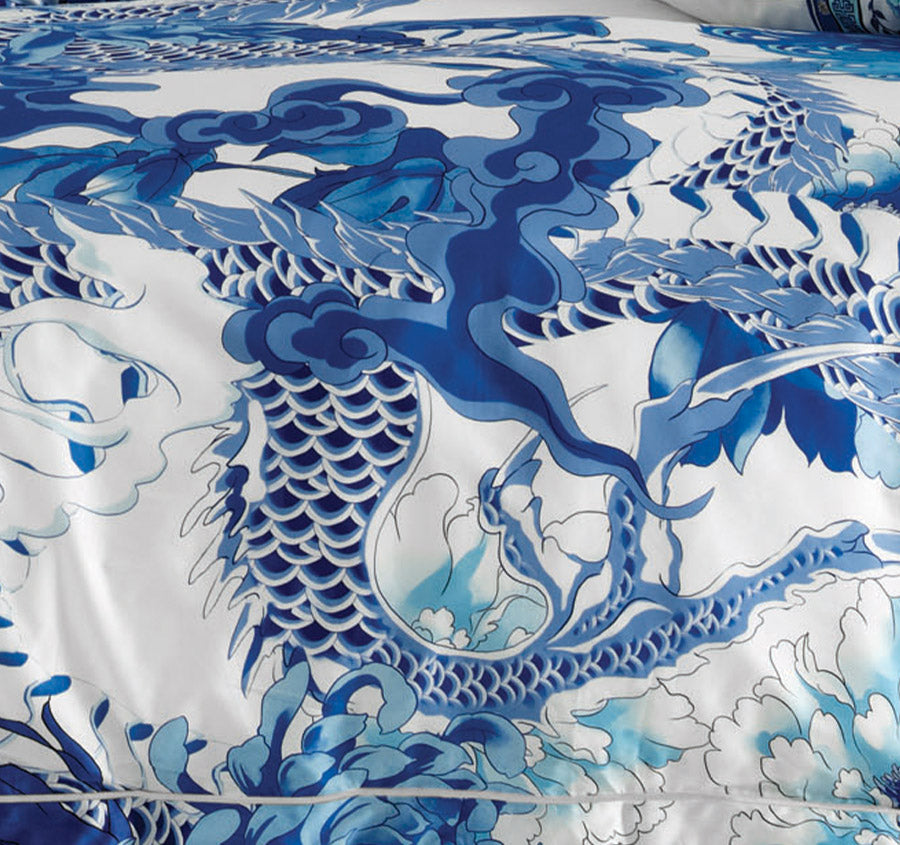 Heart Of A Dragon Quilt Cover Set Range Blue