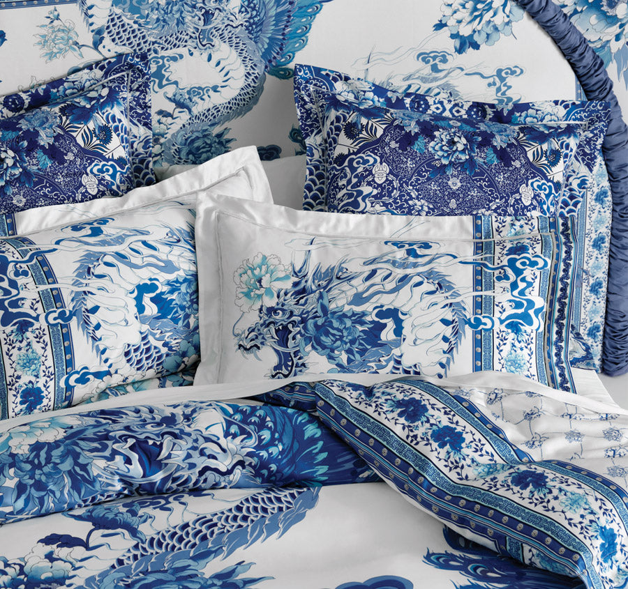 Heart Of A Dragon Quilt Cover Set Range Blue