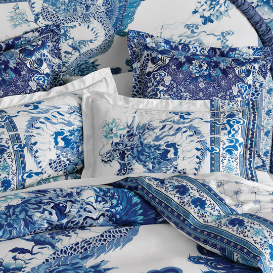 Heart Of A Dragon Quilt Cover Set Range Blue