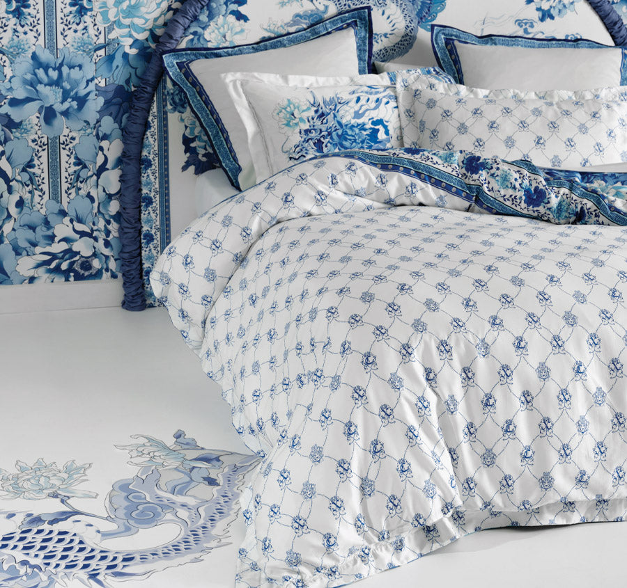 Heart Of A Dragon Quilt Cover Set Range Blue