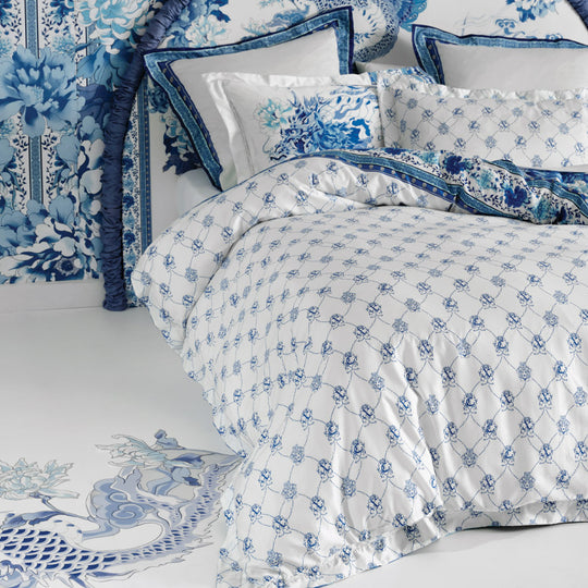 Heart Of A Dragon Quilt Cover Set Range Blue
