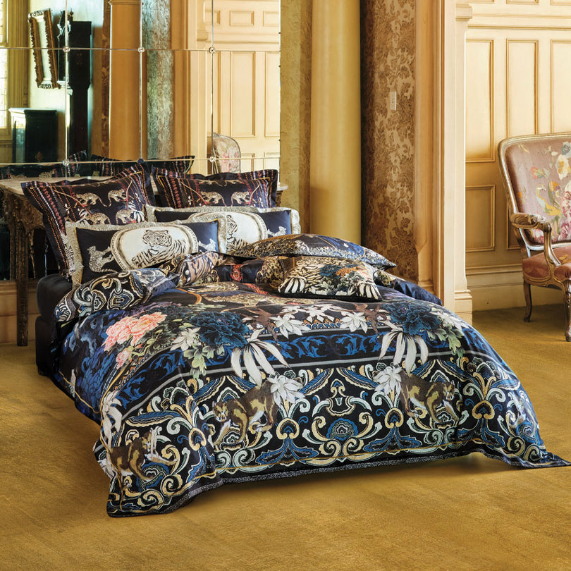 Hollywood Heist Quilt Cover Set Range Navy Manchester Warehouse