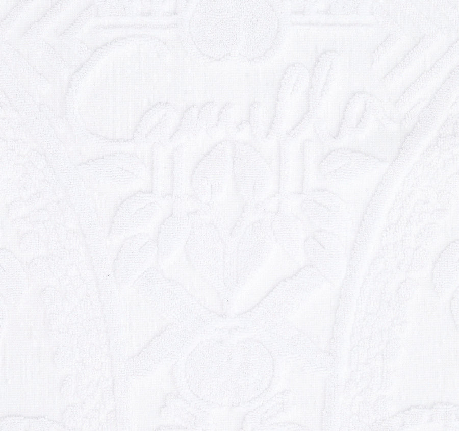 Palm Jacquard 620GSM Bath Towel Range White