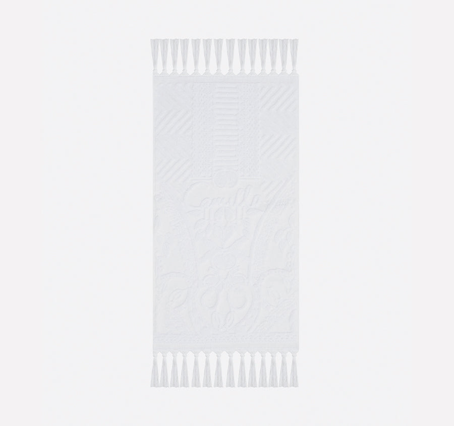 Palm Jacquard 620GSM Bath Towel Range White