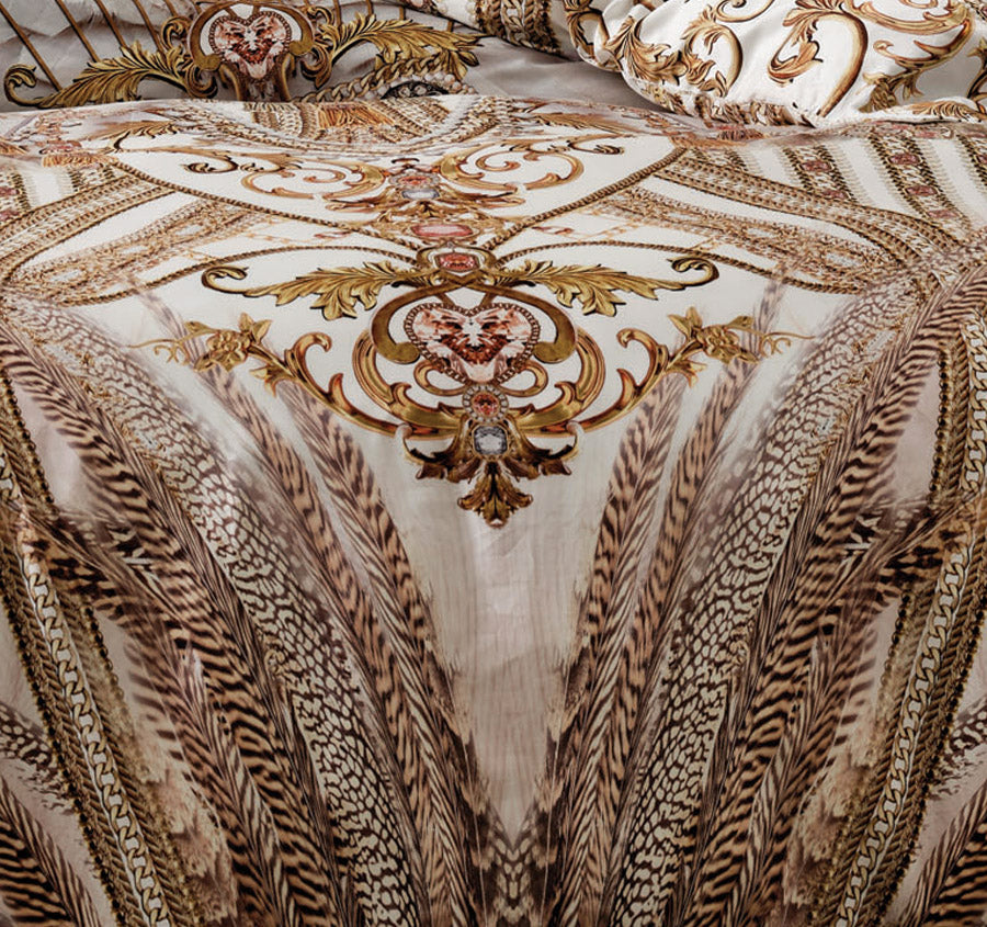 Soar Like An Eagle Quilt Cover Set Range Gold