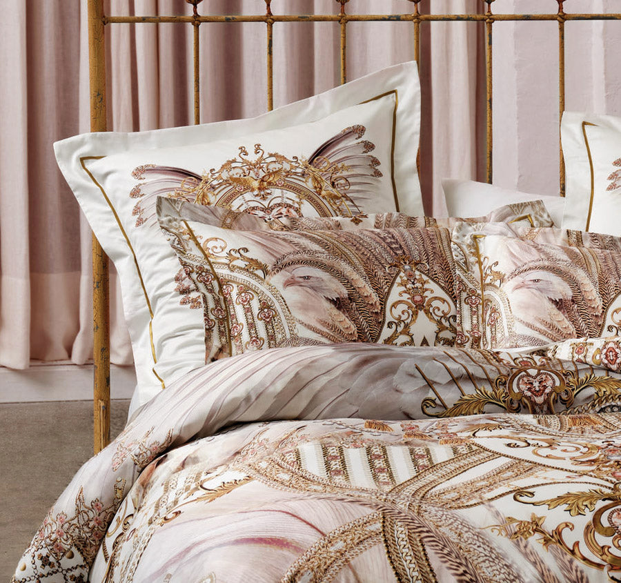 Soar Like An Eagle Quilt Cover Set Range Gold