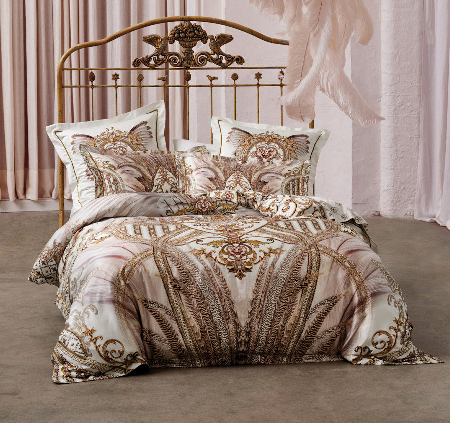 Soar Like An Eagle Quilt Cover Set Range Gold