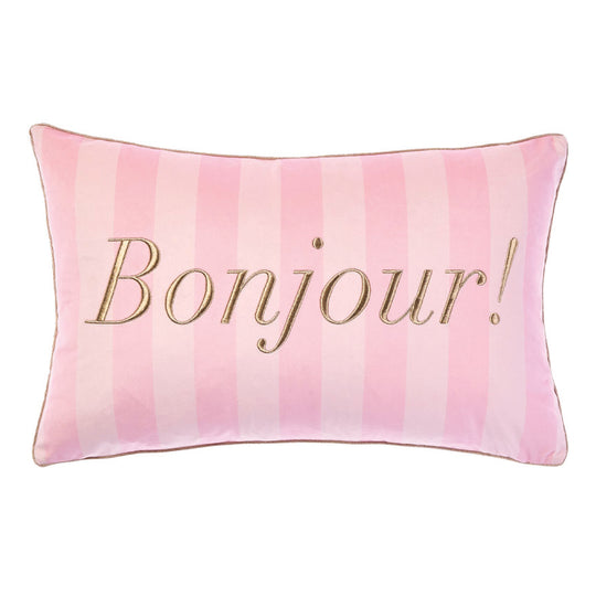 Bonjour 35x55cm Filled Cushion Pink