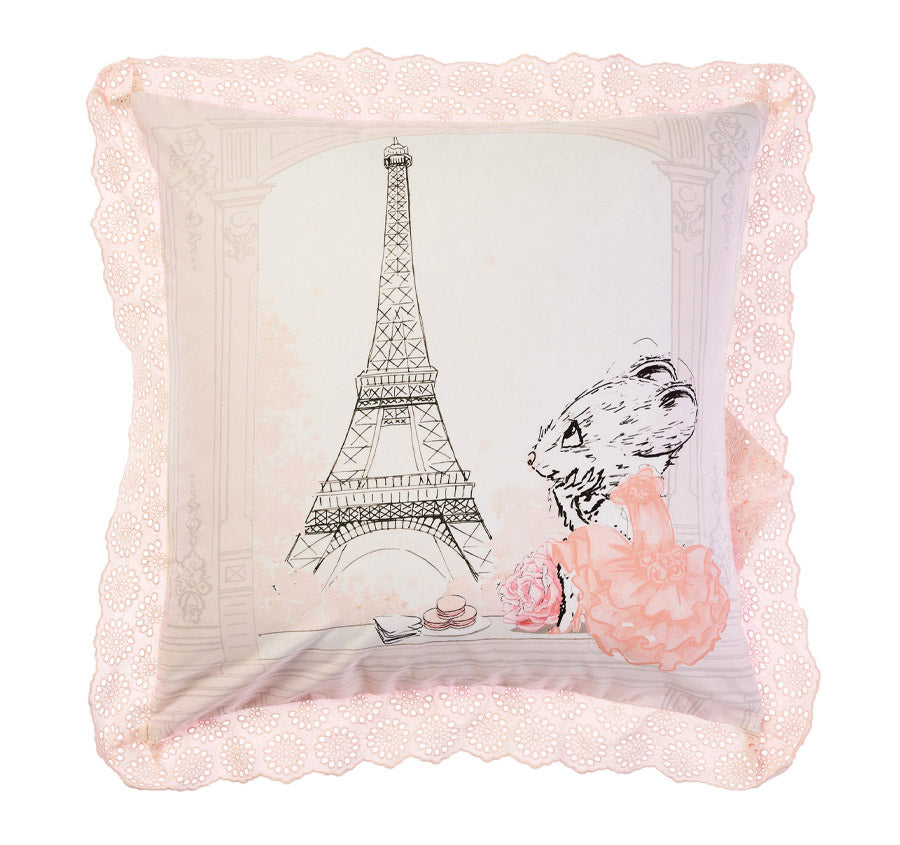 Claris In Paris European Pillowcase Pink Manchester Warehouse
