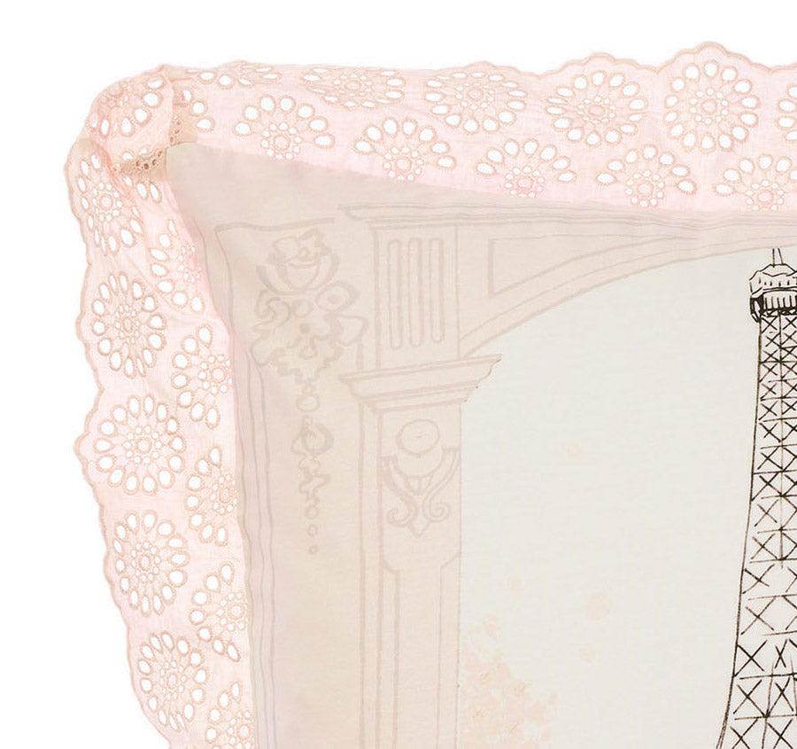 Claris In Paris European Pillowcase Pink Manchester Warehouse