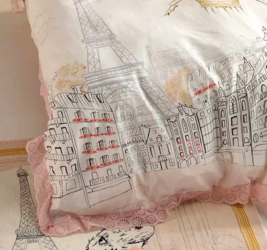 Claris In Paris Quilt Cover Set Range Pink