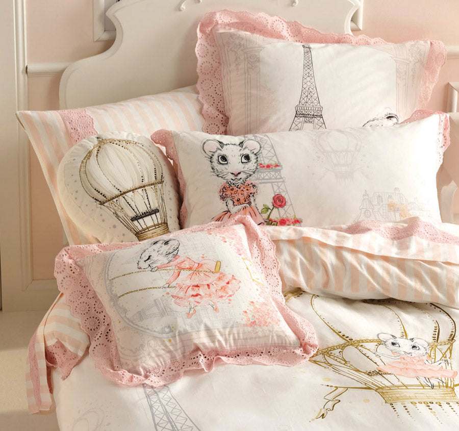 Claris In Paris Quilt Cover Set Range Pink