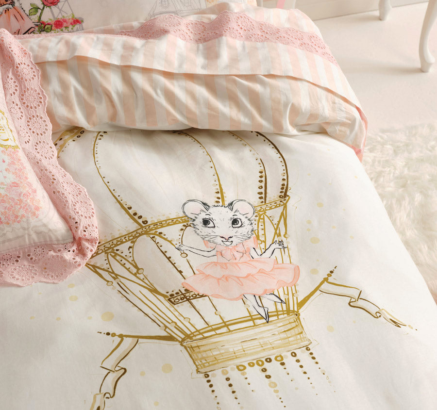 Claris In Paris Quilt Cover Set Range Pink