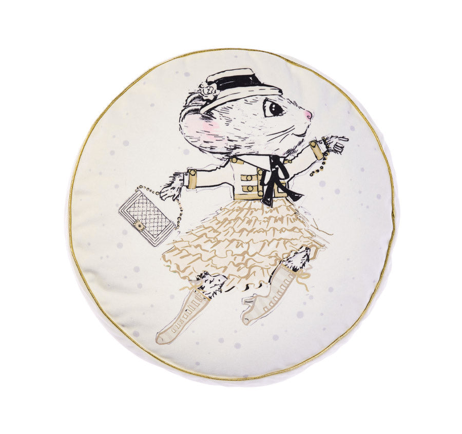 Fashion Claris 40cm Round Filled Cushion White