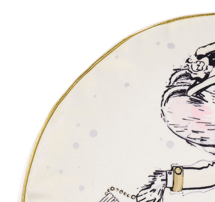 Fashion Claris 40cm Round Filled Cushion White