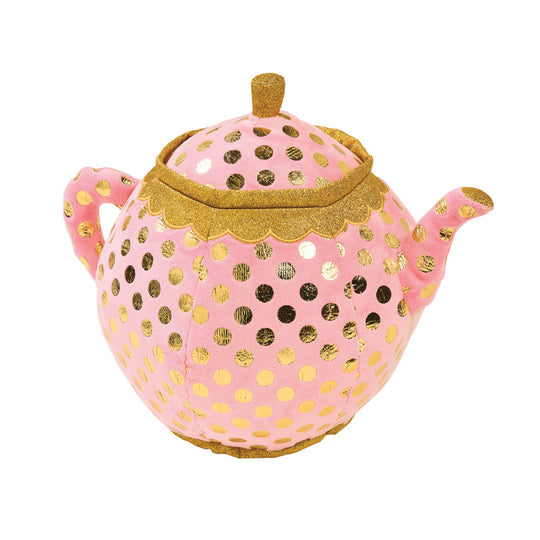 Little Miss Teapot Filled Novelty Cushion Pink