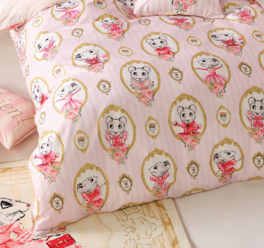 Portraits Of Claris Quilt Cover Set Range Pink