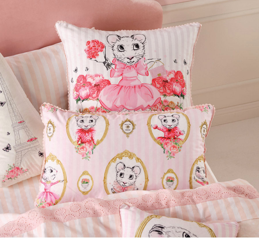 Portraits Of Claris Quilt Cover Set Range Pink