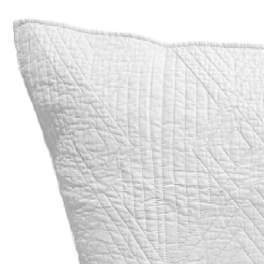 Diamond European Pillowcase White