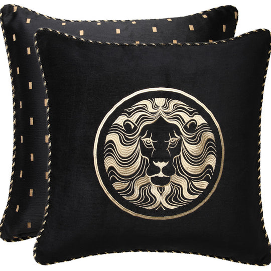 Massimo European Pillowcase Black Lion