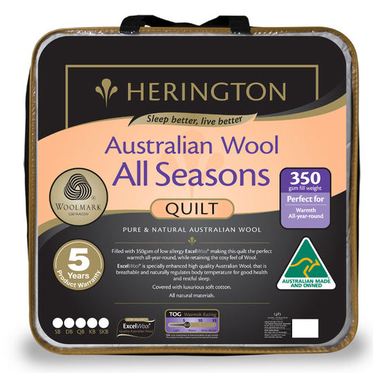 Wool 350GSM All Seasons Quilt Range