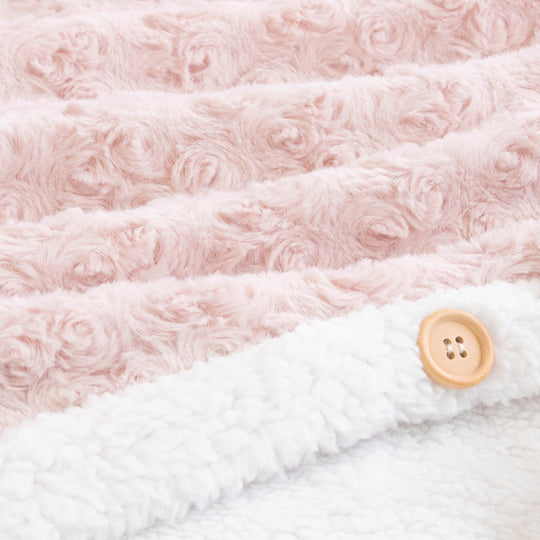 Bubblegum 101x127cm Hooded Blanket Pink