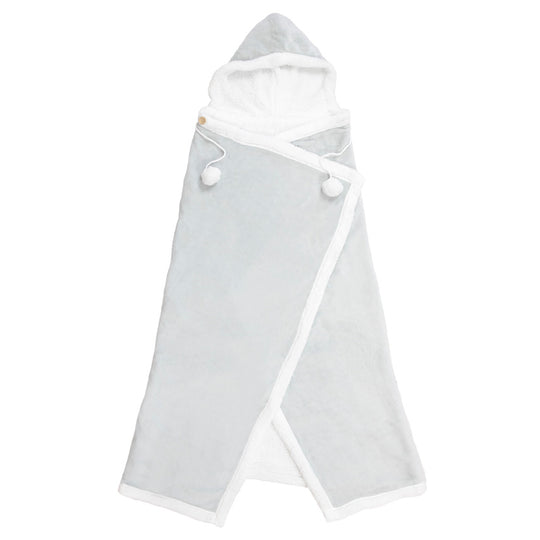 Dove 130x180cm Hooded Blanket Light Grey