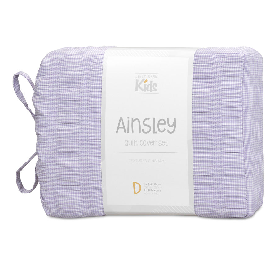 Ainsley Quilt Cover Set Range Lilac