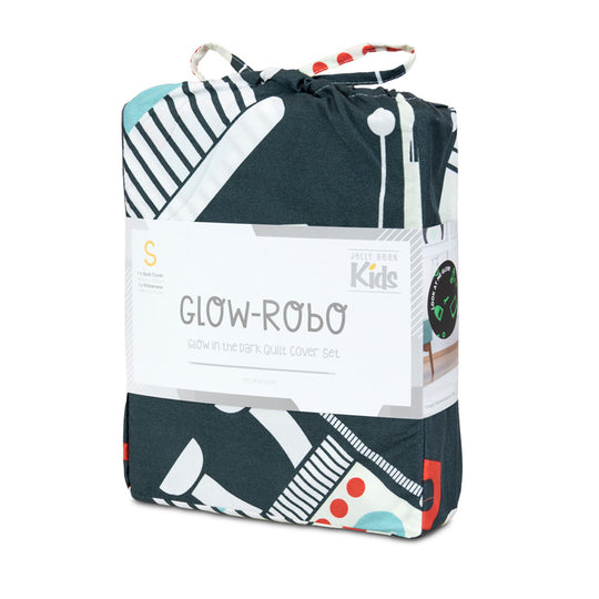 Glow Robo Quilt Cover Set Navy