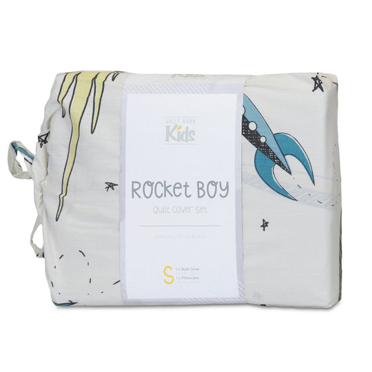 Rocket Boy Quilt Cover Set Range Chambray