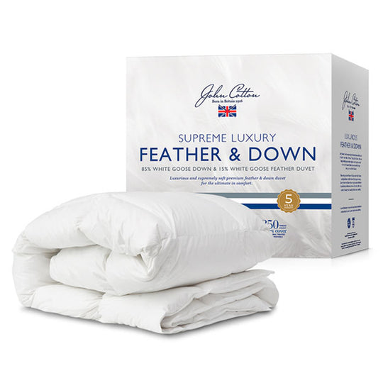 Supreme Luxury All Seasons White Goose 85 Down and 15 Feather Quilt Range