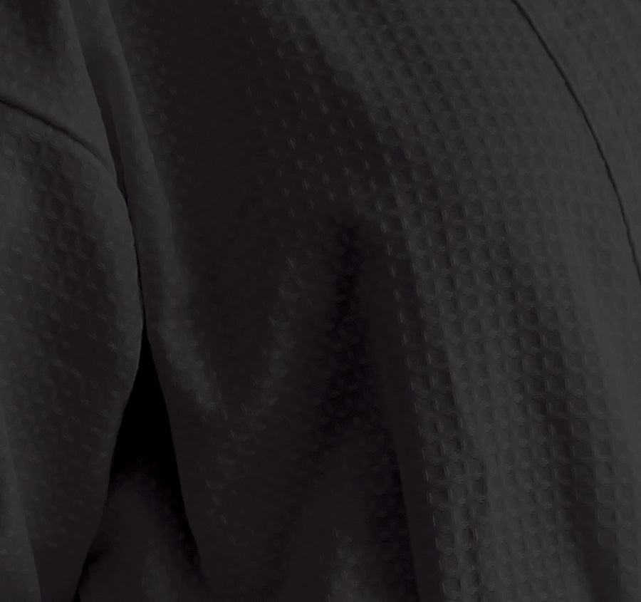 Waffle One Size Bathrobe Ebony