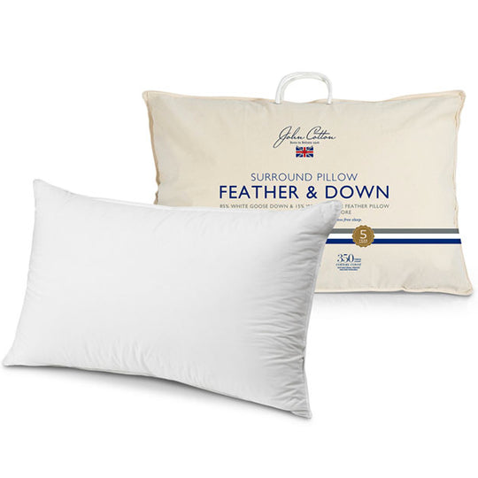 White Goose 85 Down and 15 Feather Surround Medium Standard Pillow