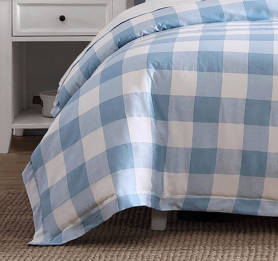 Cynthia Quilt Cover Set Range Powder Blue