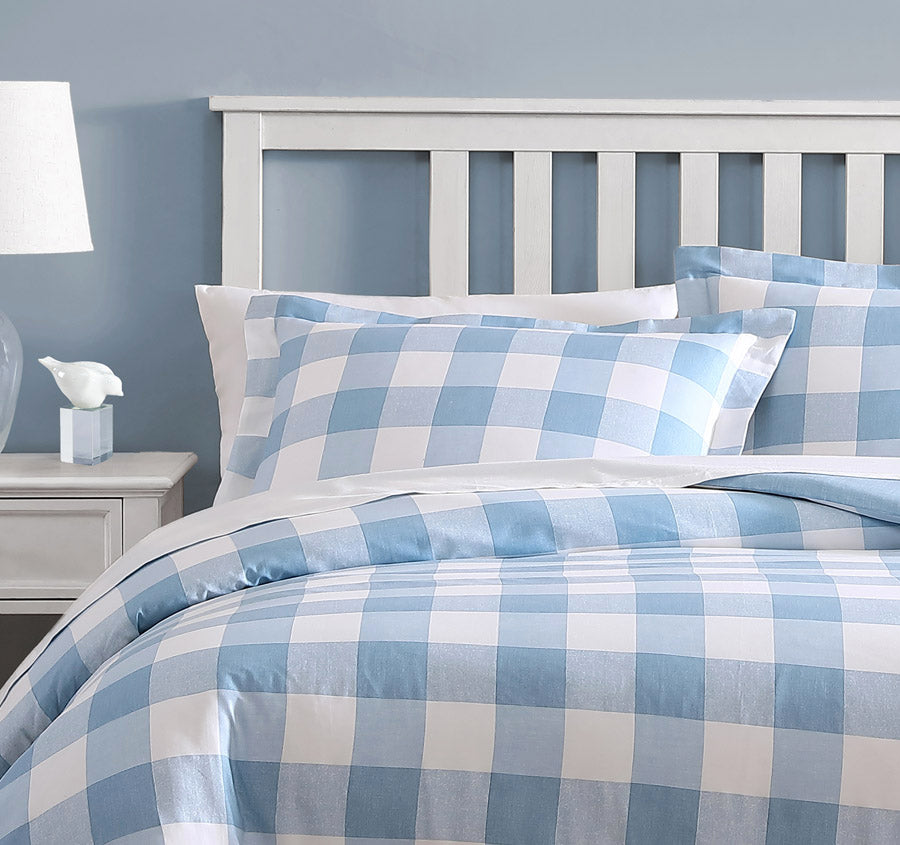 Cynthia Quilt Cover Set Range Powder Blue