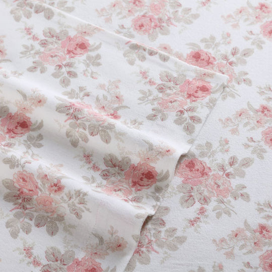 Lisalee Printed Flannelette Cotton Sheet Set Range Pink
