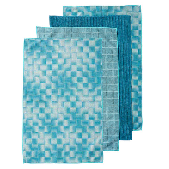 Benson Microfibre 4pk Tea Towel Teal