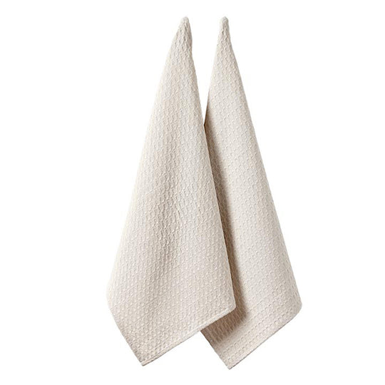 Eco Recycled Tea Towel 2 Pack Natural